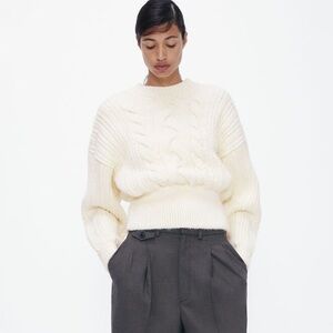 Zara Chunky Cable Knit Sweater